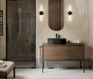 Плитка Kerama Marazzi Тракай бежевый темный глянц арт. 9040 (8,5х28,5)